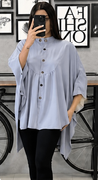 شومیز زنانه آستین کیمونئی و آزاد