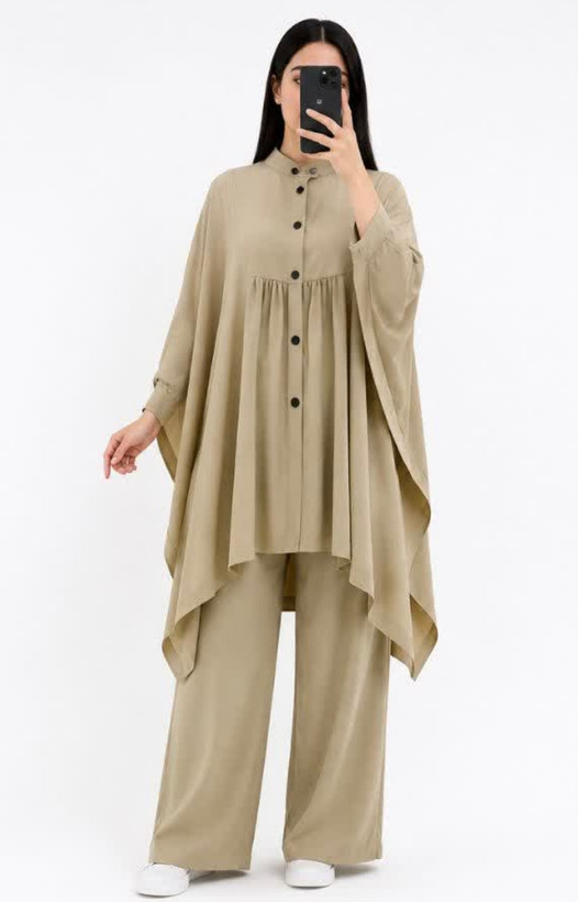 شومیز زنانه آستین کیمونئی و آزاد